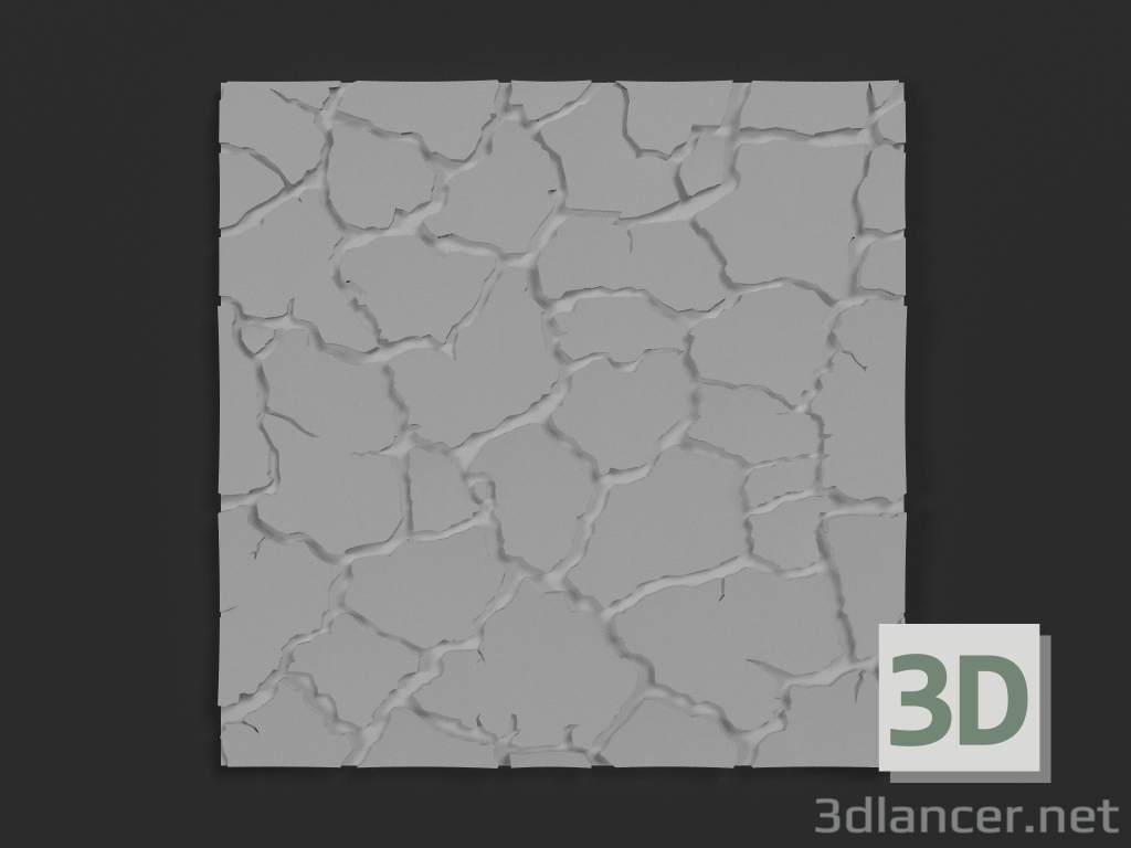 Modelo 3d Painel 3D de gesso Tuff - preview