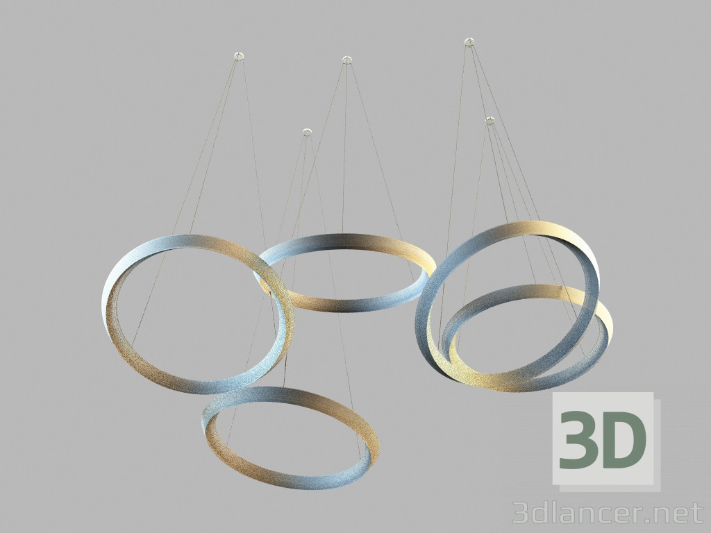 modèle 3D lampe suspendue de 2333 - preview