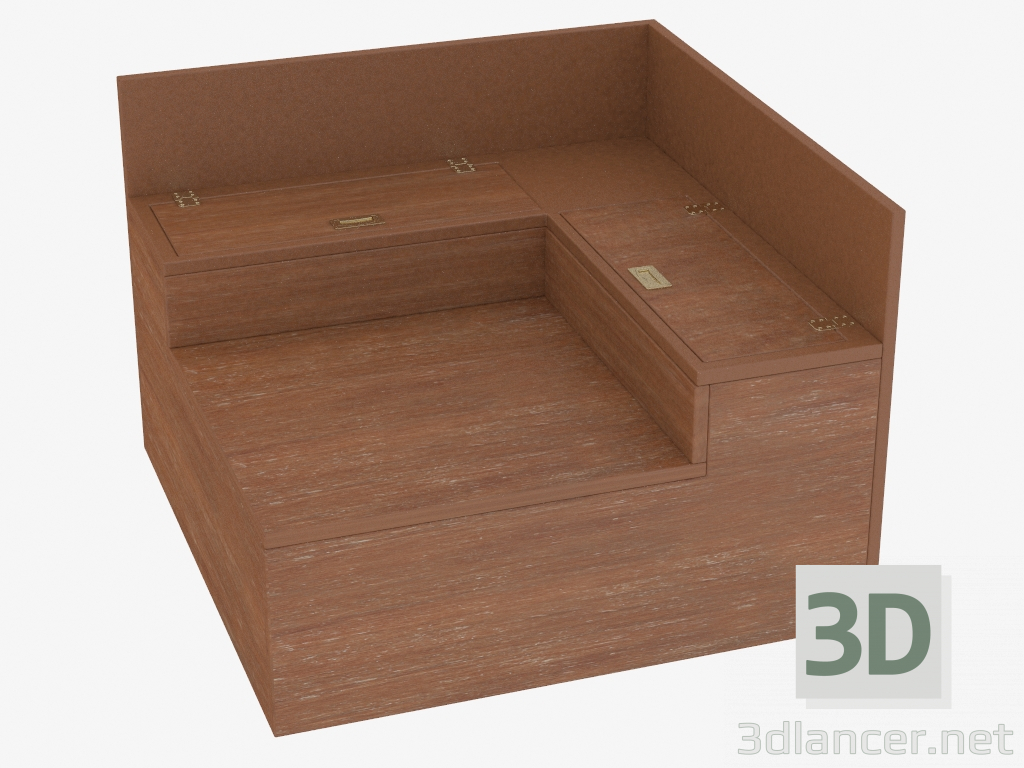 modello 3D angolo Tavolino - anteprima