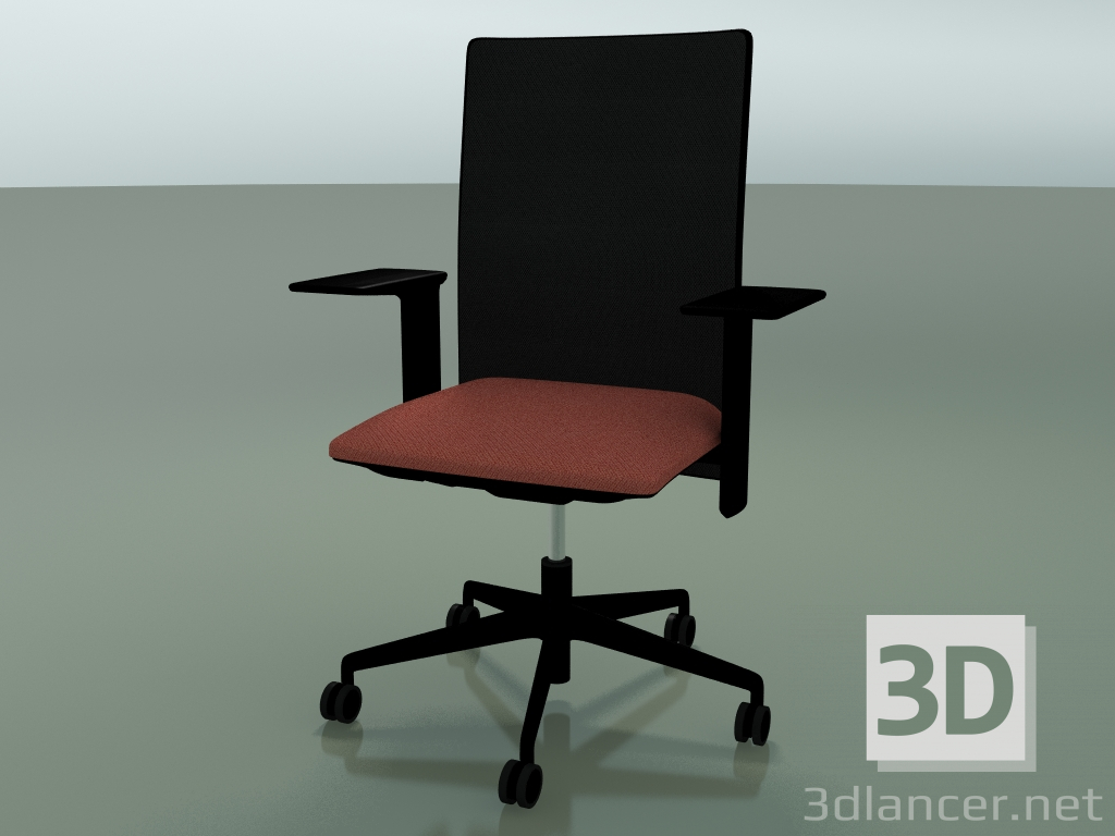 3D modeli Yüksek arkalıklı sandalye 6502 (5 tekerlekli, fileli, 3D ayarlanabilir kolçak XL, V39) - önizleme