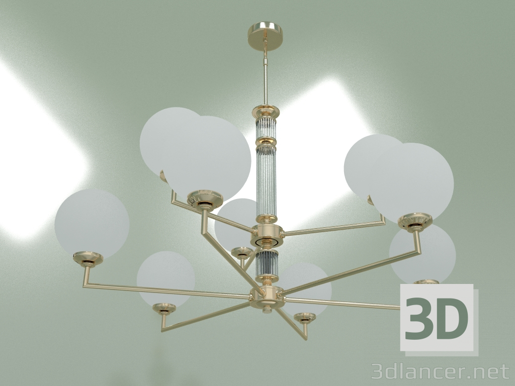 modello 3D Lampadario ARTU VETRO ART-ZW-9 - anteprima