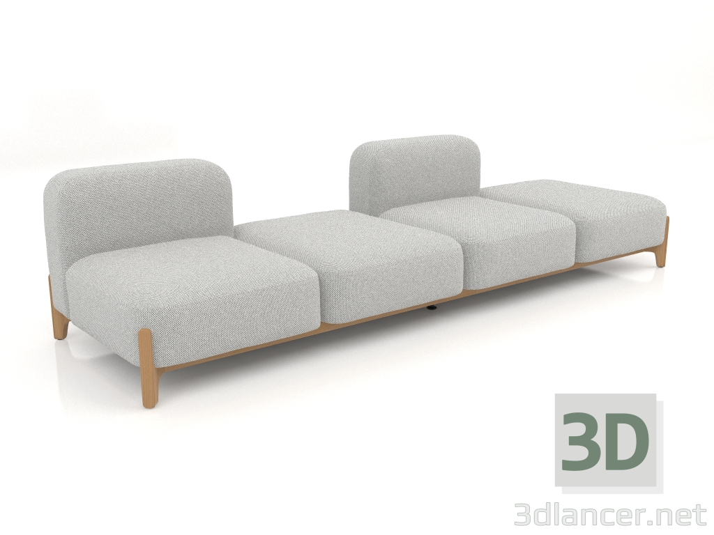 modèle 3D Canapé modulable (composition 15) - preview