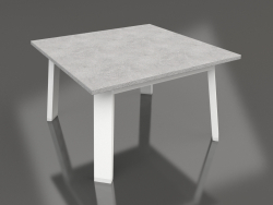 Quadratischer Beistelltisch (Weiß, DEKTON)