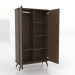 modèle 3D Armoire 4 1000x450x1800 mm (ouverte, frêne noyer éclairci) - preview