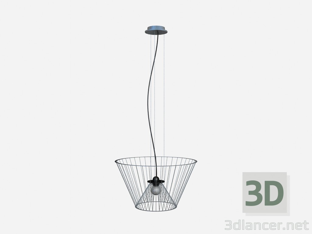 modello 3D Soffitto Lampada Cestino Lampada - anteprima