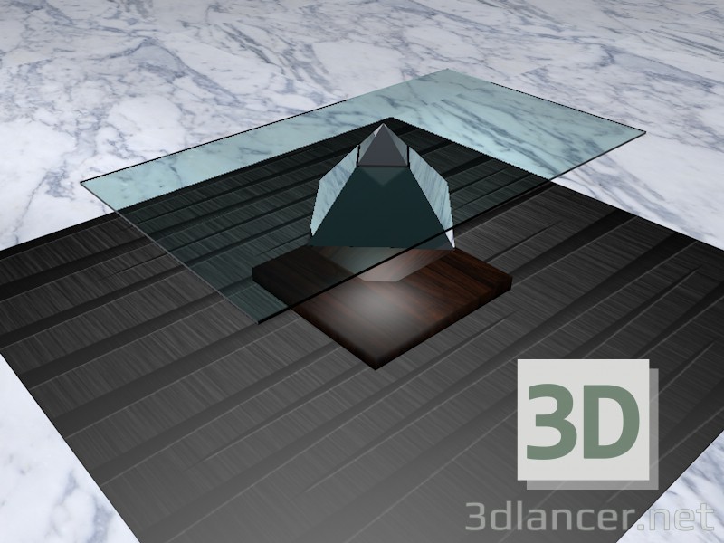 3d model smoking table - preview