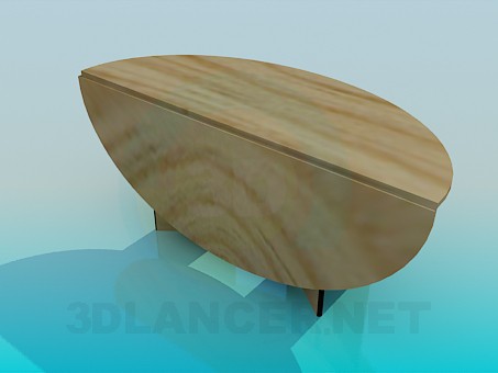 modelo 3D Mesa oval plegable - escuchar modelo 3D Mesa oval plegable - escuchar
