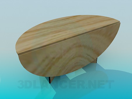 modelo 3D Mesa oval plegable - escuchar modelo 3D Mesa oval plegable - escuchar