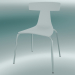 3d модель Стул стекируемый REMO plastic chair (1417-20, plastic white, chrome) – превью