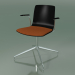 3d model Chair 5910 (4 legs, swivel, with armrests, with seat cushion, black birch) - preview