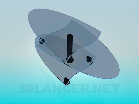 modelo 3D Mesa móvil con estantes de vidrio - escuchar modelo 3D Mesa móvil con estantes de vidrio - escuchar