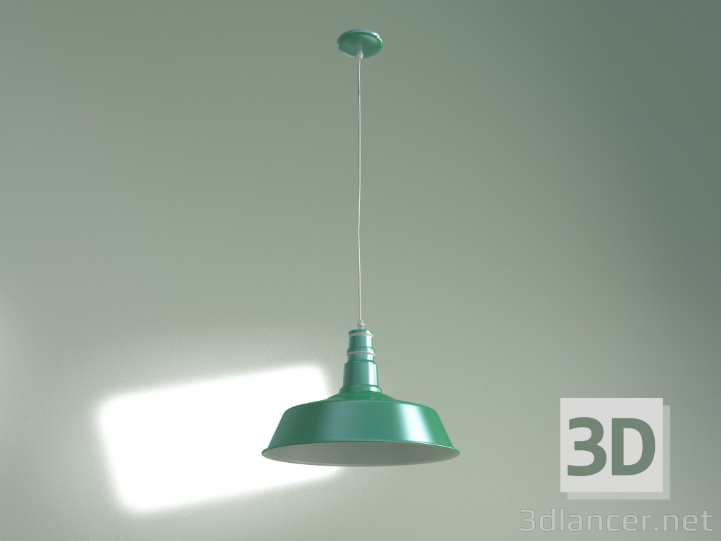 3d model Lámpara colgante Granero Industrial (verde) - vista previa