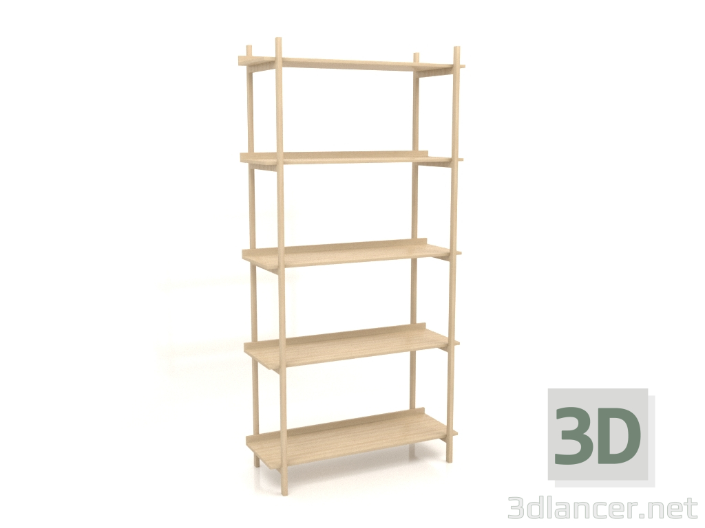 modello 3D Rack ST 02 (1000x400x2020, legno bianco) - anteprima