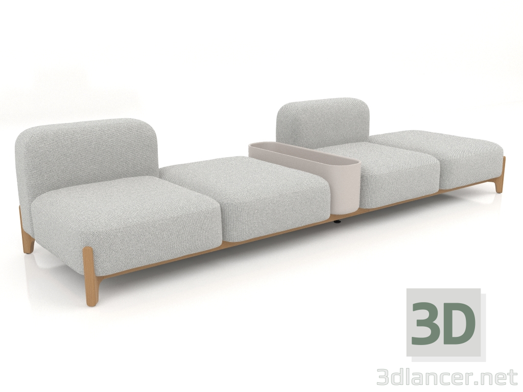 modèle 3D Canapé modulable (composition 16) - preview