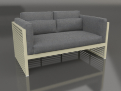 2-Sitzer-Sofa mit hoher Rückenlehne (Gold)