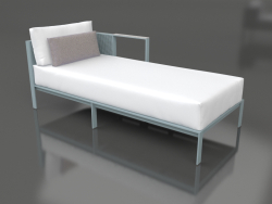 Sofa module, section 2 right (Blue gray)