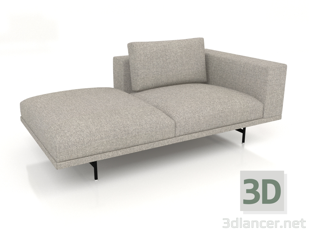 3d модель Диванний модуль Loft VIPP610 (відкритий диван, правий кінець) – превью