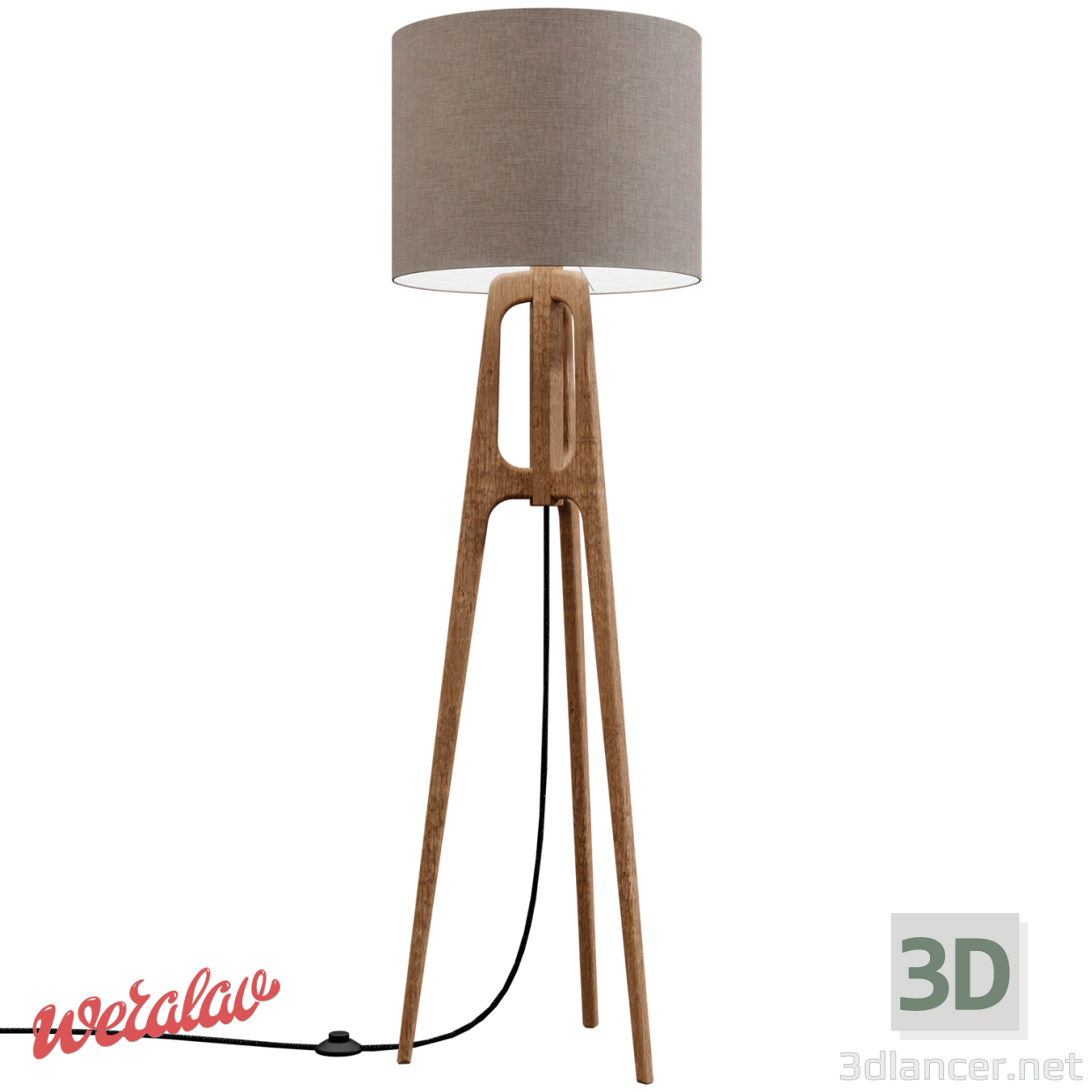 modello 3D Lampada da terra "Elegante" - anteprima