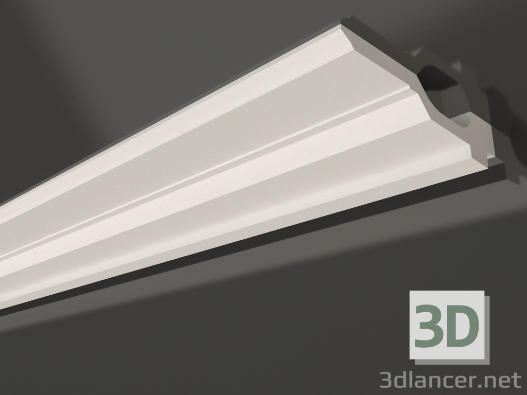 3d model Plaster ceiling cornice smooth KG 008 1 (47x215) - preview