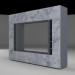 3d model The wall of the living room - preview