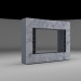 3D modeli Oturma odası duvar - önizleme