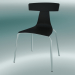 3d модель Стул стекируемый REMO plastic chair (1417-20, plastic black, chrome) – превью