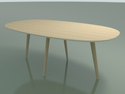 Table ovale 3507 (H 74 - 200x110 cm, M02, Chêne blanchi, option 1)