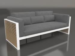 3-Sitzer-Sofa mit hoher Rückenlehne (Weiß)