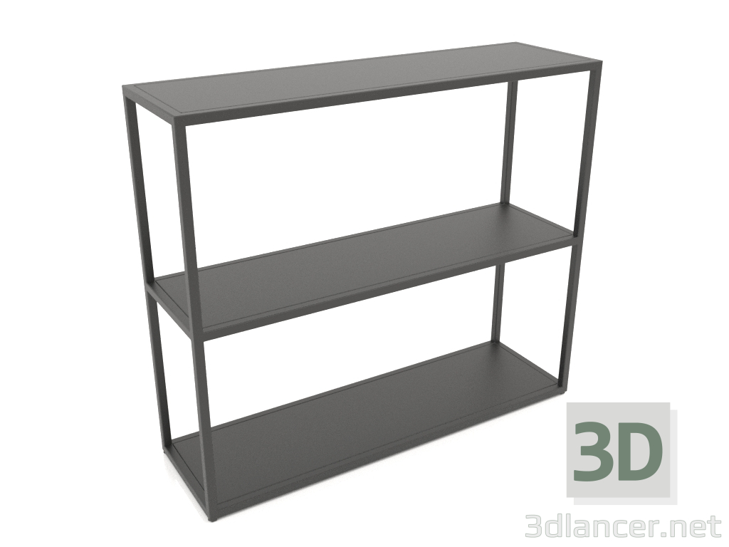 3D modeli Dikdörtgen konsol rafı (METAL, 100x30x86, 3 raflı) - önizleme