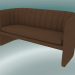 3d model Sofa double Loafer (SC25, H 75cm, 150х65cm, Velvet 4 Clay) - preview