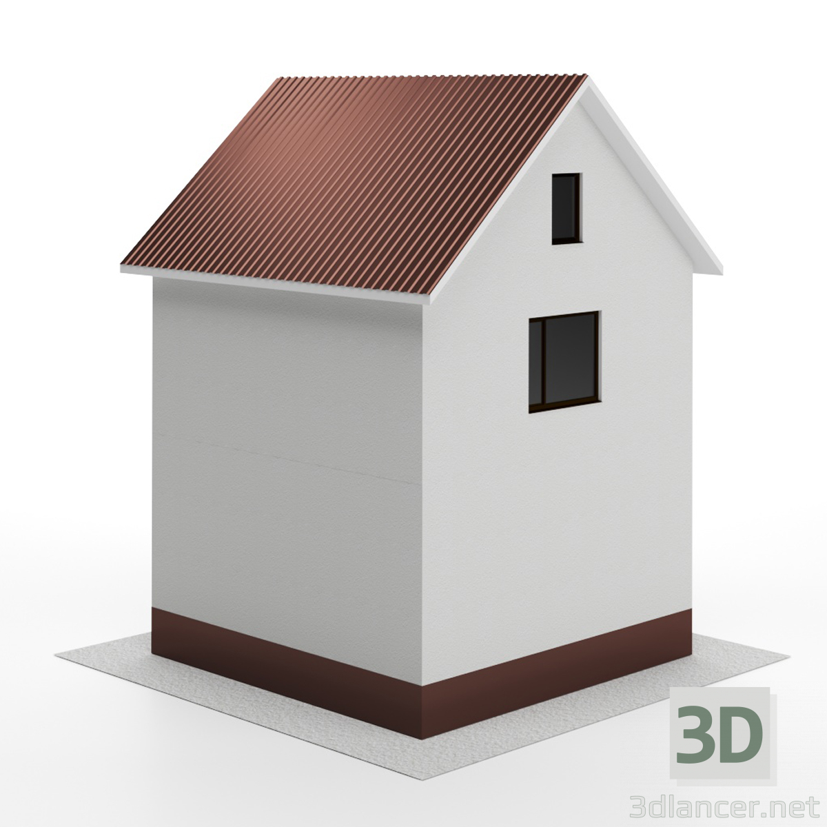 3d модель Дачний будиночок – превью