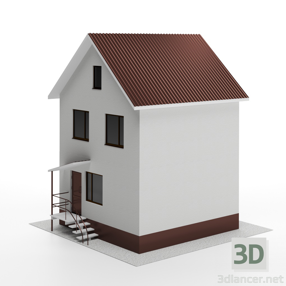 3d модель Дачный домик – превью