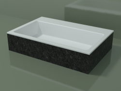 Countertop washbasin (01R141302, Nero Assoluto M03, L 72, P 48, H 16 cm)