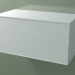 modèle 3D Tiroir double (8AUDCB01, Glacier White C01, HPL P01, L 96, P 50, H 48 cm) - preview