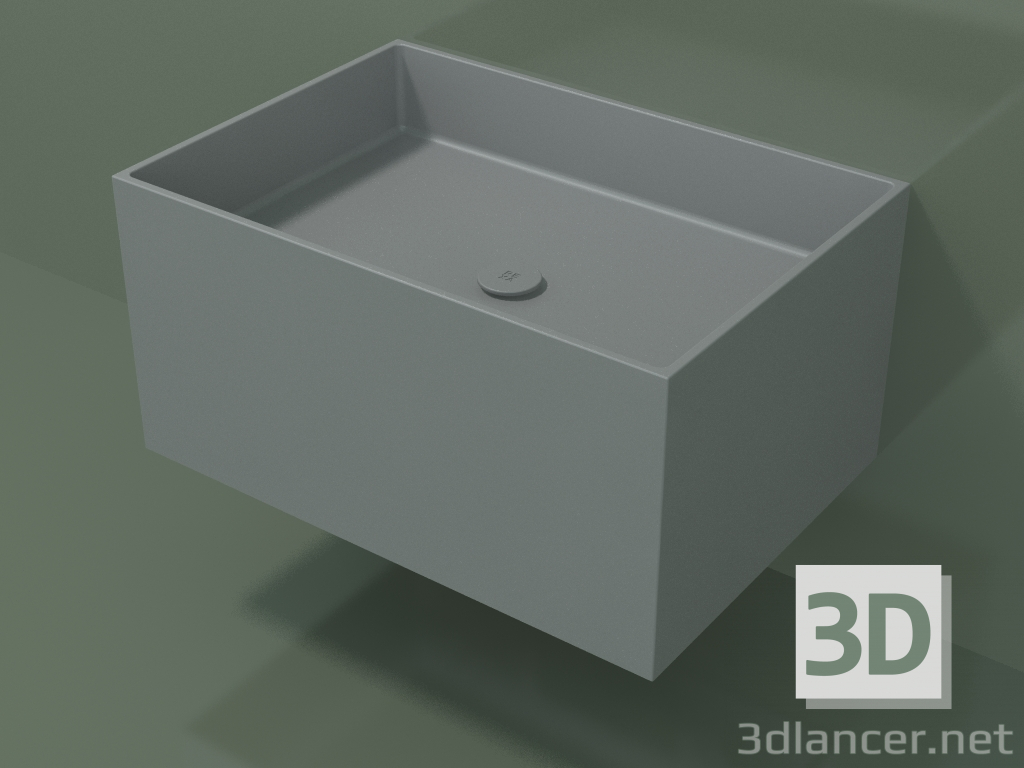 3d model Wall-mounted washbasin (02UN42301, Silver Gray C35, L 72, P 50, H 36 cm) - preview