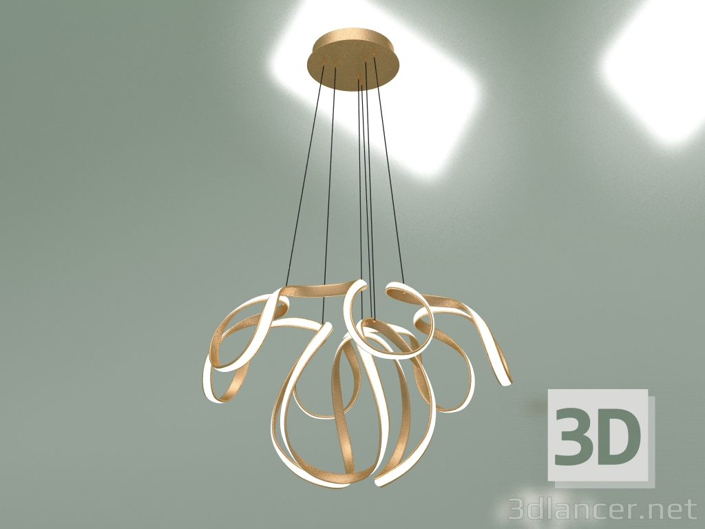 3d model Pendant lamp 90138-2 (gold) - preview