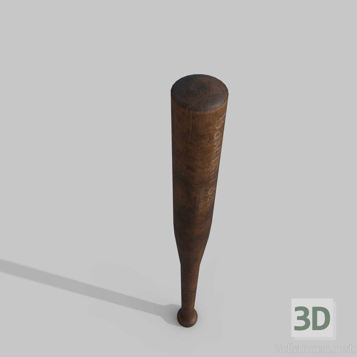 3d Baseball bat model buy - render