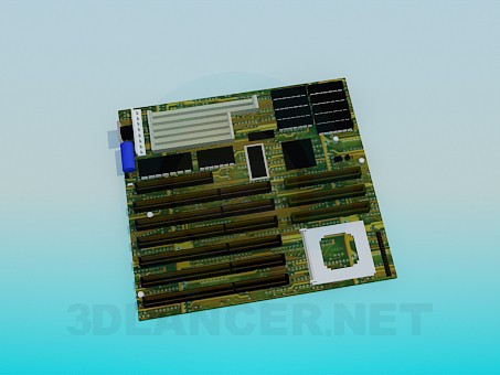 modelo 3D La placa base del ordenador - escuchar modelo 3D La placa base del ordenador - escuchar