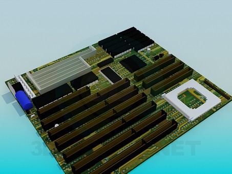 modelo 3D La placa base del ordenador - escuchar modelo 3D La placa base del ordenador - escuchar