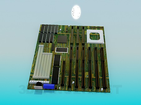 modelo 3D La placa base del ordenador - escuchar modelo 3D La placa base del ordenador - escuchar