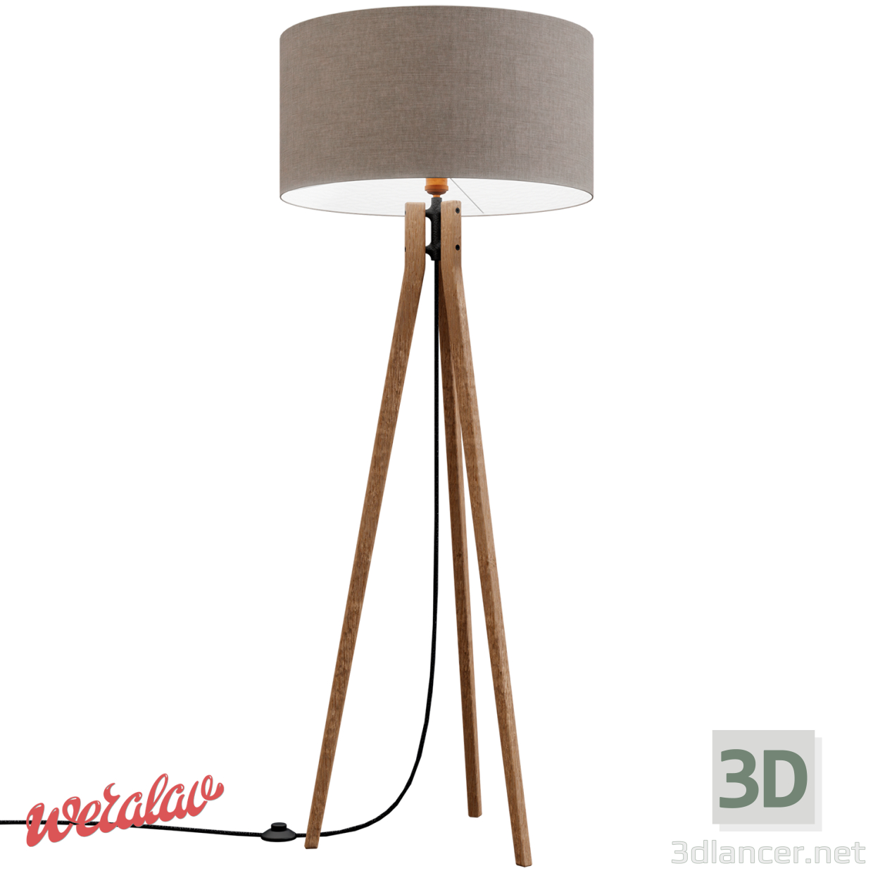 modèle 3D Lampadaire "Facile" - preview