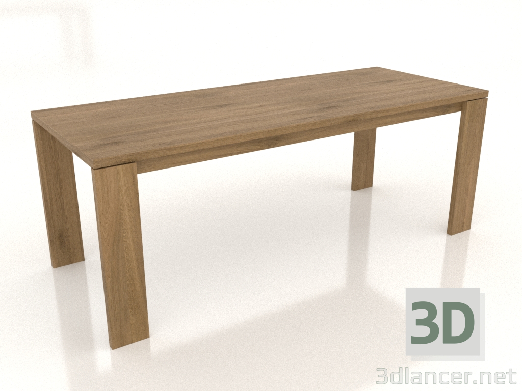 modèle 3D Table à manger BLANK 2000x800x750 mm (chêne naturel) - preview