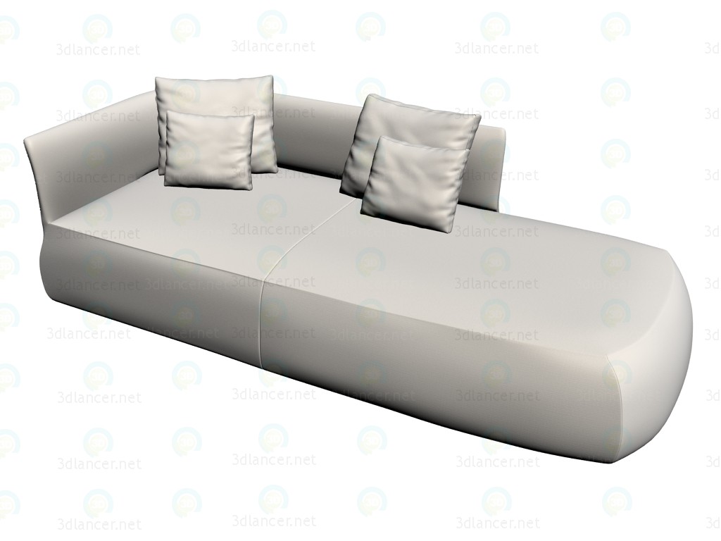modello 3D Modulare divano fs230ld - anteprima