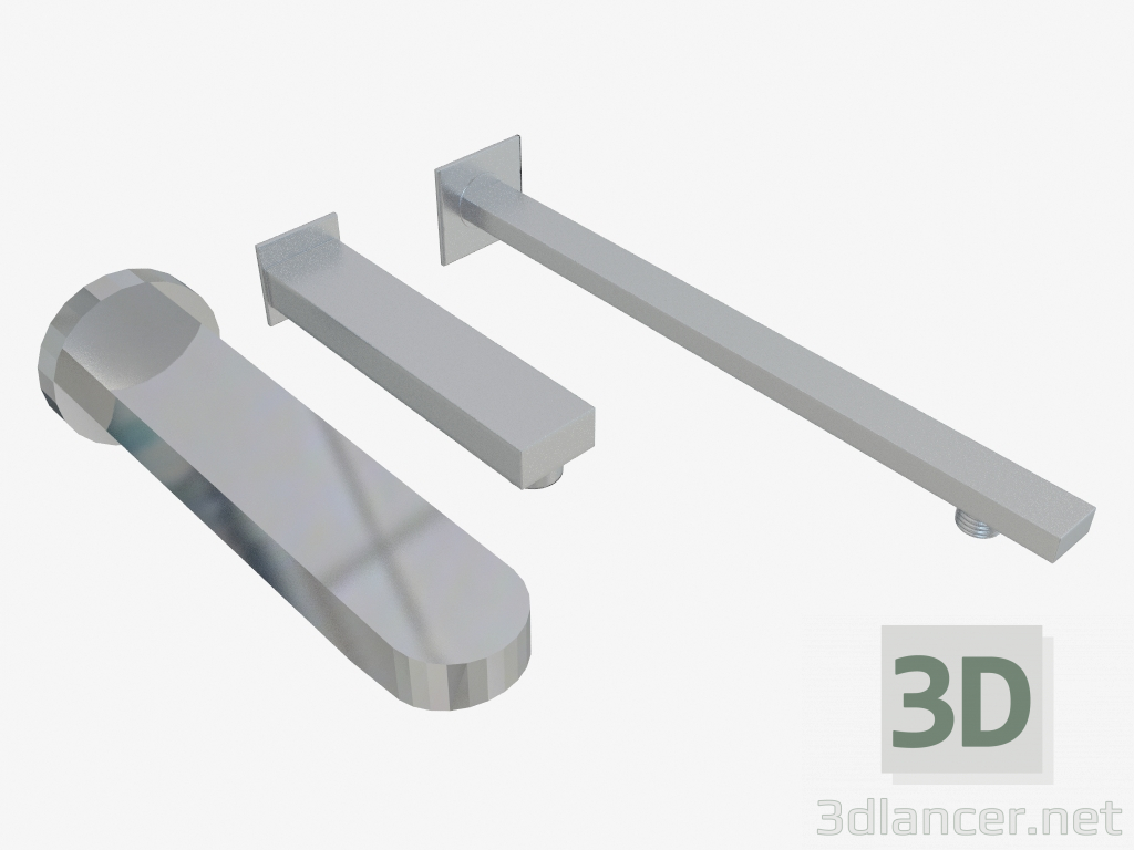 3D modeli Cascada (NAC-081K 63588, NAC-082K 42911, 46686 NAC-043K) altında ankastre tesisat banyo için Nozülle - önizleme