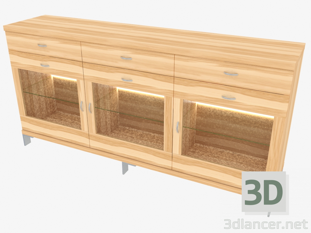 3d model Three-section buffet (150-42-2) - preview
