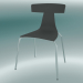 3d модель Стул стекируемый REMO plastic chair (1417-20, plastic basalt grey, chrome) – превью
