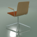 3d model Chair 5911 (4 legs, swivel, with armrests, with front trim, oak) - preview