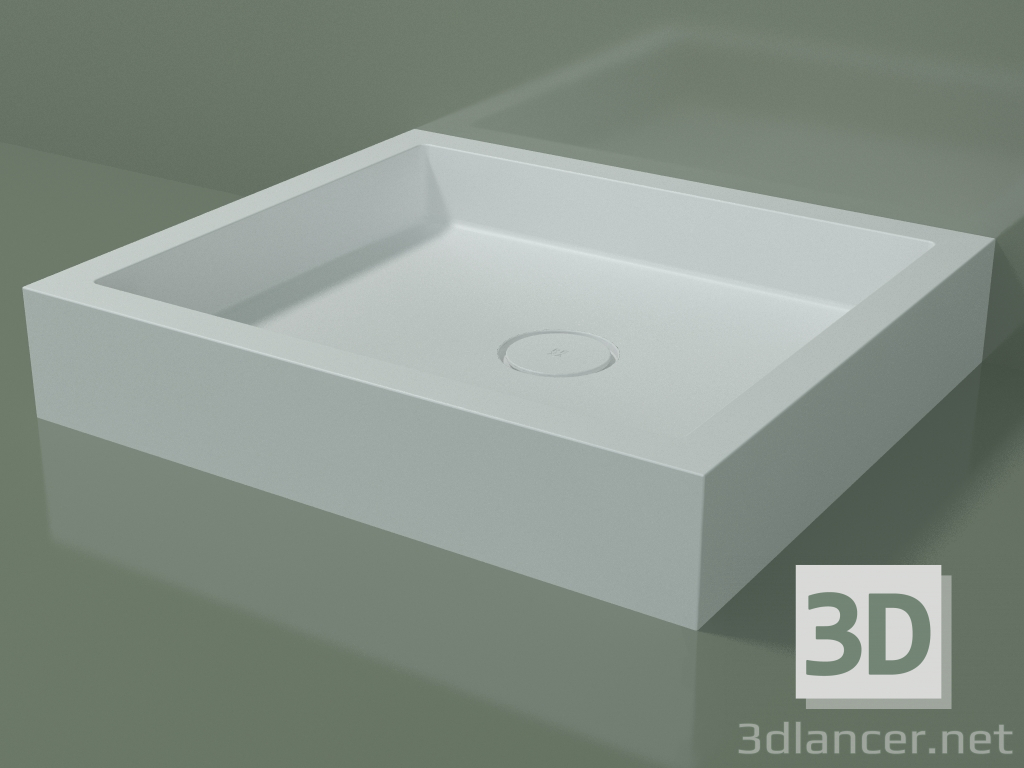 modello 3D Piatto doccia Alto (30UA0117, Glacier White C01, 80x70 cm) - anteprima