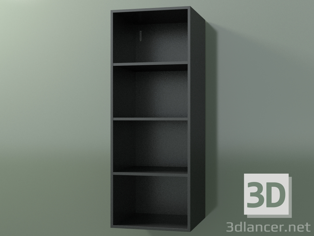 modello 3D Mobile alto Wall (8DUBCD01, Deep Nocturne C38, L 36, P 36, H 96 cm) - anteprima