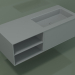 3D Modell Waschbecken mit Schublade und Fach (06UC724D2, Silbergrau C35, L 120, P 50, H 36 cm) - Vorschau